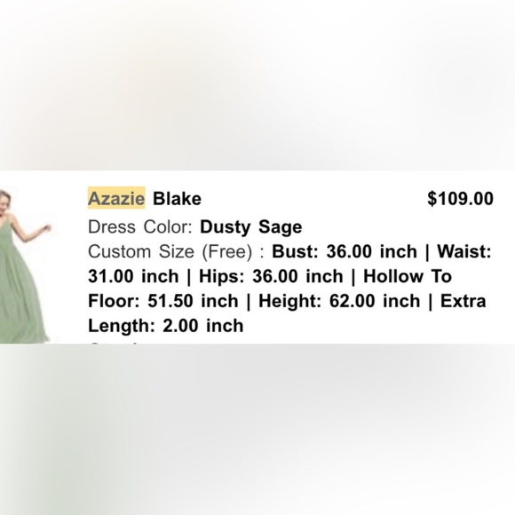 Azazie Blake Bridesmaids Dress - Picture 4 of 4